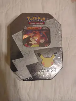1x Pokemon Celebrations 25th Lance’s Charizard V Tin - Factory Sealed - English - Image 2