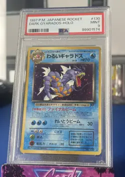 1997 POKEMON JAPANESE ROCKET #130 DARK GYARADOS HOLO MINT PSA 9 - Image 1