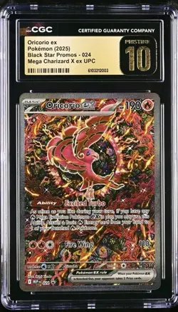 CGC Pristine 10 Oricorio EX #024 Black Star Promo EN Pokemon Phantasmal Flames - Image 1