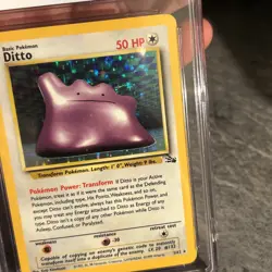 DITTO CGC 6.5 EX NM+ 1999 POKEMON FOSSIL #3/62 HOLO - Image 5
