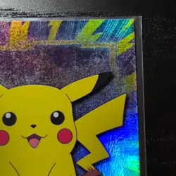 Pikachu #25 Rainbow Foil Blue Logo 1999 Pokemon Topps - Image 2