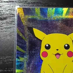 Pikachu #25 Rainbow Foil Blue Logo 1999 Pokemon Topps - Image 3