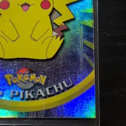 Pikachu #25 Rainbow Foil Blue Logo 1999 Pokemon Topps - Image 5