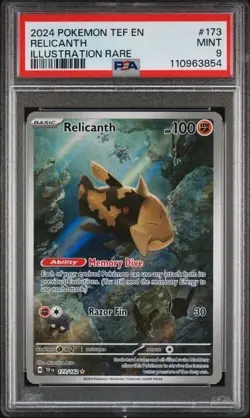 RELICANTH #173 PSA 9 • 2024 Pokemon Temporal Forces Illustration Rare EN TEF - Image 1