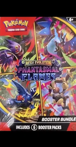 💫 Pokemon Mega Evolution Phantasmal Flames Booster Bundles New Sealed +BONUS💫 - Image 1