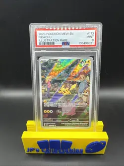 2023 Pokemon Mew EN-151 Pikachu #173 Illustration Rare PSA 9 - Image 1