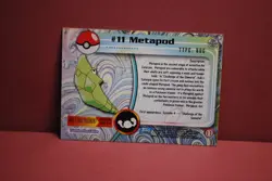 Topps Pokemon TV Animation Edition Series 1 #11 Metapod Foil Light Play - Image 4