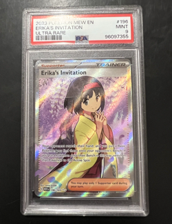 Pokemon TCG Erika's Invitation Full Art 196/165 Scarlet & Violet 151 PSA 9 - Image 1