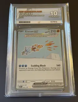 BARGAIN🔥 Pokemon Eiscue Ex 222/197 SIR Obsidian Flames ACE 10 Illustration Rare - Image 1