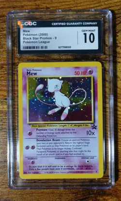 Mew Black Star Promo 9 Holo CGC 10 Pokemon Card Graded - Image 1