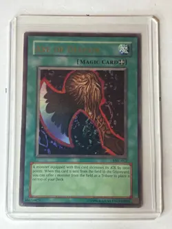 Yu-Gi-Oh! ULTRA RARE CARD AXE OF DESPAIR MRL-002 1996 VINTAGE PRINT LP - Image 1