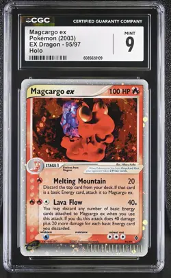 CGC 9 MINT Magcargo ex 2003 EX Dragon 95/97 Holo Pokemon Card - Image 1