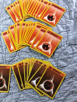 Bulk Lot All 7 1999 Base Set Pokemon Energy Cards #96 - #102 LP-HP Lot of 141 - Image 2