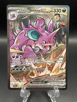 Pokemon TCG Team Rockets Nidoking EX Holo Card 233/182 Destined Rivals SIR NM - Image 1