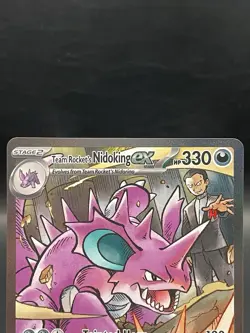Pokemon TCG Team Rockets Nidoking EX Holo Card 233/182 Destined Rivals SIR NM - Image 2