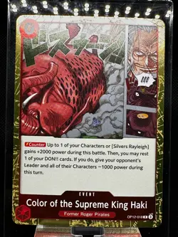 Color Supreme King Haki OP12-018 English R Legacy Master One Piece Card Game - Image 1