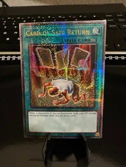 Yugioh! Card of Safe Return RA03-EN114 Quarter Century Secret Rare 1st Edition - Image 1
