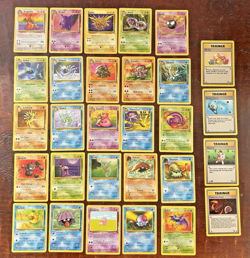 1999 Pokemon Cards ~ FOSSIL ~ Wizards WOTC ~ DRAGONITE GENGAR ZAPDOS ~ Lot of 29 - Image 1