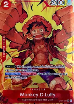 Monkey D Luffy - OP01-024 - Alt Art - PRB-01 - The Best - One Piece Card (ENG) - Image 1