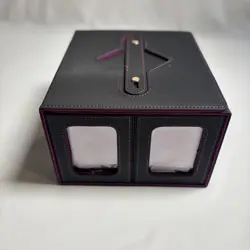 MTG Commander Deck Box - 4 Deck - Dividers - Black / Magenta - Image 1