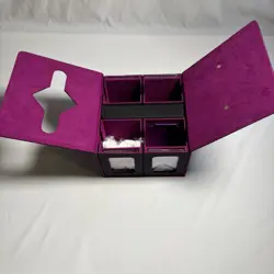 MTG Commander Deck Box - 4 Deck - Dividers - Black / Magenta - Image 2