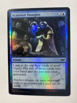 Scattered Thoughts Foil (074) Innistrad: Crimson Vow VOW MTG Magic - Image 1