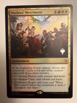 1x Outlaws' Merriment - Foil - Promo Pack - Promo Pack: Throne of Eldraine - Nea - Image 1