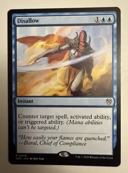 Disallow - Aetherdrift Commander (DRC) - (Near Mint NM) MTG - Image 1