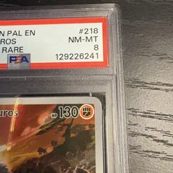 Pokemon Paldean Tauros Illustation Rare 218/193 (2023 Paldea Evolved) EN PSA 8 - Image 3