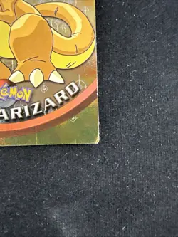 Topps Pokemon Series 1 Charizard #6 Foil Embossed Targets Black Logo- Damage - Image 5