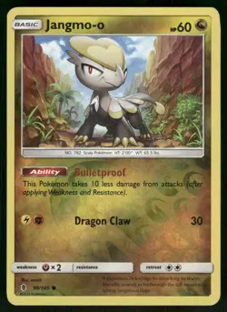 Jangmo-o 98/145 Common Reverse Holo NM Pokemon SM - Guardians Rising - Image 1