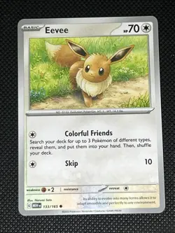 Eevee 133/165 Pokemon Sv: Scarlet & Violet 151 Non Holo - Image 1