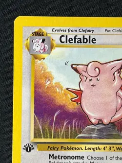 Pokemon TCG 1999 Clefable Jungle 17/64 1st Edition Rare Lightly Played LP - Image 2