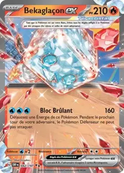 Carte Pokemon [FR] Bekaglacon ex 042/197 - EV 03 Flammes Obsidiennes - Image 1