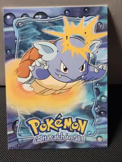Wartortle 1999 Topps Pokemon First Movie E8 of 12 Stage 2 Black label logo - Image 1