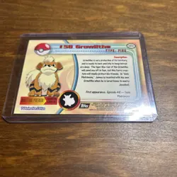 Pokemon Topps - TV Animation Edition - Growlithe #58 - FOIL - LP - Image 3