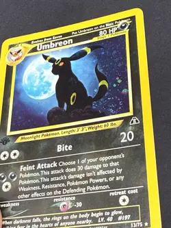 Umbreon 13/75 1st Edition Neo Discovery Holo - WOTC Vintage Pokemon - Swirl - Image 4