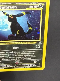 Umbreon 13/75 1st Edition Neo Discovery Holo - WOTC Vintage Pokemon - Swirl - Image 5