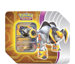 Pokemon TCG Paradox Destinies Iron Boulder ex Tin Bundle In Hand - Image 1