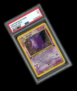 1999 WOTC Pokemon Fossil 1st Edition GENGAR HOLO 5/62 RARE! PSA 1 POOR GRADED - Image 1