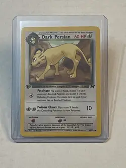 VTG Pokemon TCG Dark Persian 42/82 1st Edition Team Rocket Non-Holo WOTC 2000 - Image 1