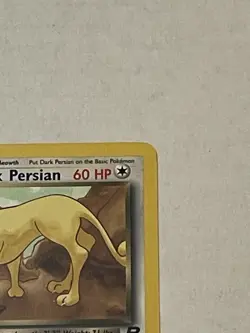 VTG Pokemon TCG Dark Persian 42/82 1st Edition Team Rocket Non-Holo WOTC 2000 - Image 5