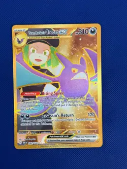 Team Rocket's Crobat ex 242/182 Gold Destined Rivals Hyper Rare Pokemon NM - Image 1