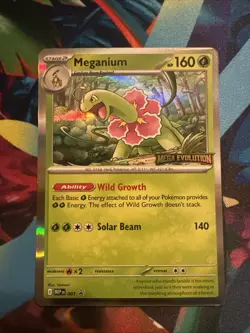 Meganium 001 Black Star Promo Stamped Prerelease Mega Evolutions Pokemon MEP NM - Image 1
