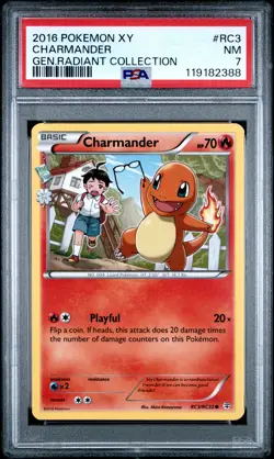 2016 POKEMON XY GENERATIONS RADIANT COLL #RC3 CHARMANDER PSA 7 - Image 1