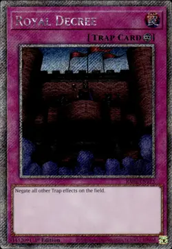 Royal Decree - Platinum Secret Rare 1st Edition RA04-EN113 - NM - YuGiOh - Image 1