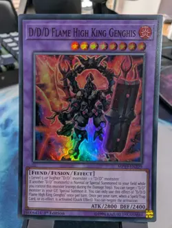 YuGiOh! D/D/D Flame High King Genghis MP19-EN229 Super Rare 1st Ed - Image 1