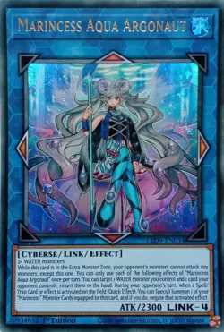 LED9-EN034 MARINCESS AQUA ARGONAUT ULTRA RARE 1ST EDITION YuGiOh CARD - Image 1