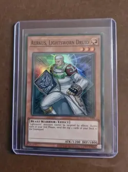 Yu-Gi-Oh! TCG Aurkus, Lightsworn Druid LODT-EN081 Super Rare Print NM - Image 1