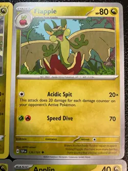x16 Flapple Appletun Dipplin Applin pokemon cards mixed Lot Cute V Rare - Image 5